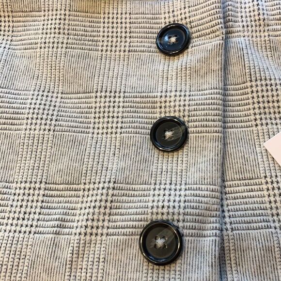 Vylette Faux Wrap Black and White Checkered Stretch Skirt Juniors Size Large - Picture 2 of 12